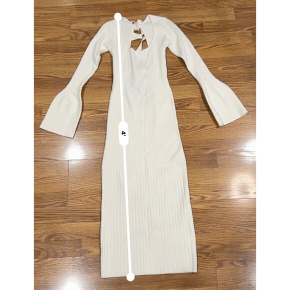 ALEXIS pearl bodycon knit midi open back Medella Dress medium - Picture 5 of 15